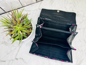 The Necessary Clutch Wallet - Black - Leather - Breast Cancer
