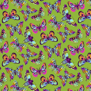 Tula Pink - Daydreamer - Butterfly Kisses - Avocado